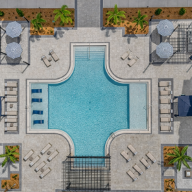 Resort-style swimming pool